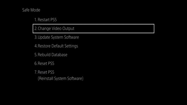 video output playstation 5