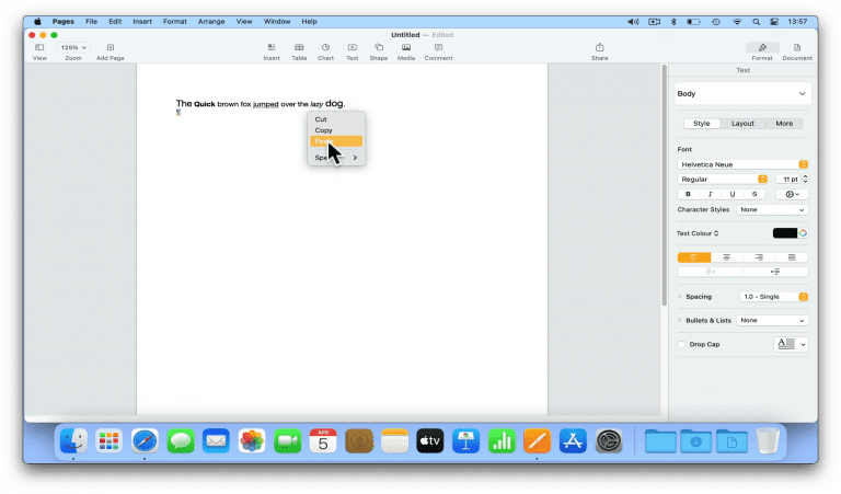 macOS paste without formatting