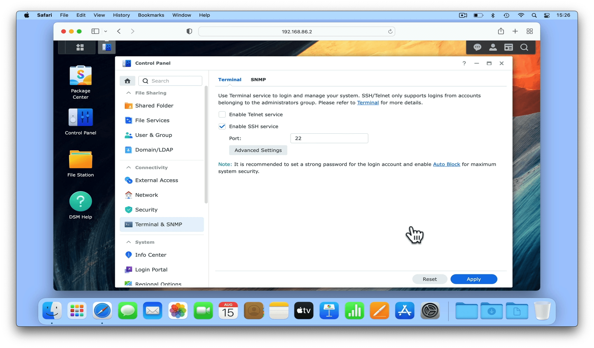 Synology NAS root