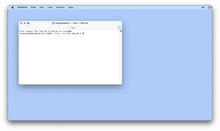 macOS terminal firewall port test