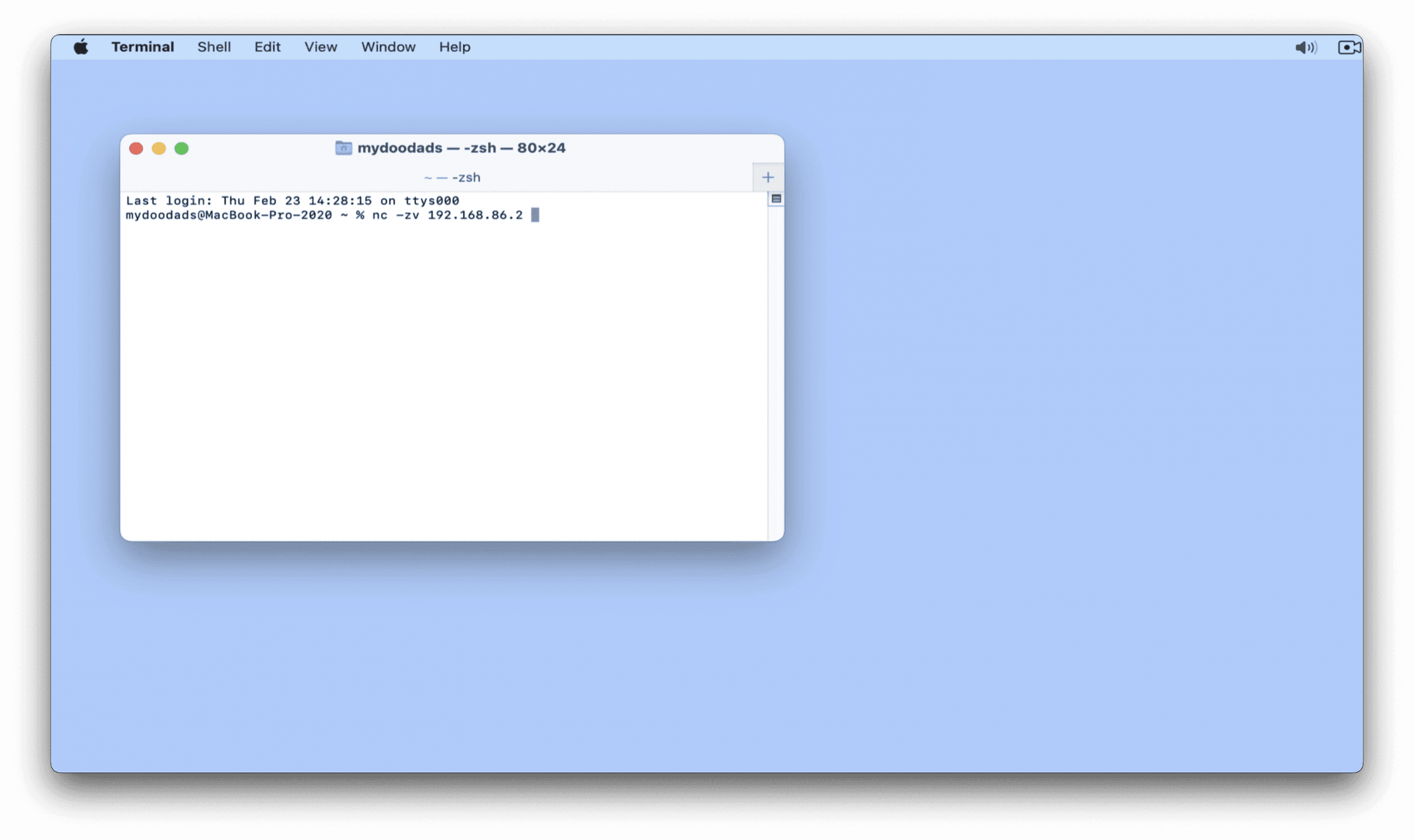 macOS terminal firewall port test
