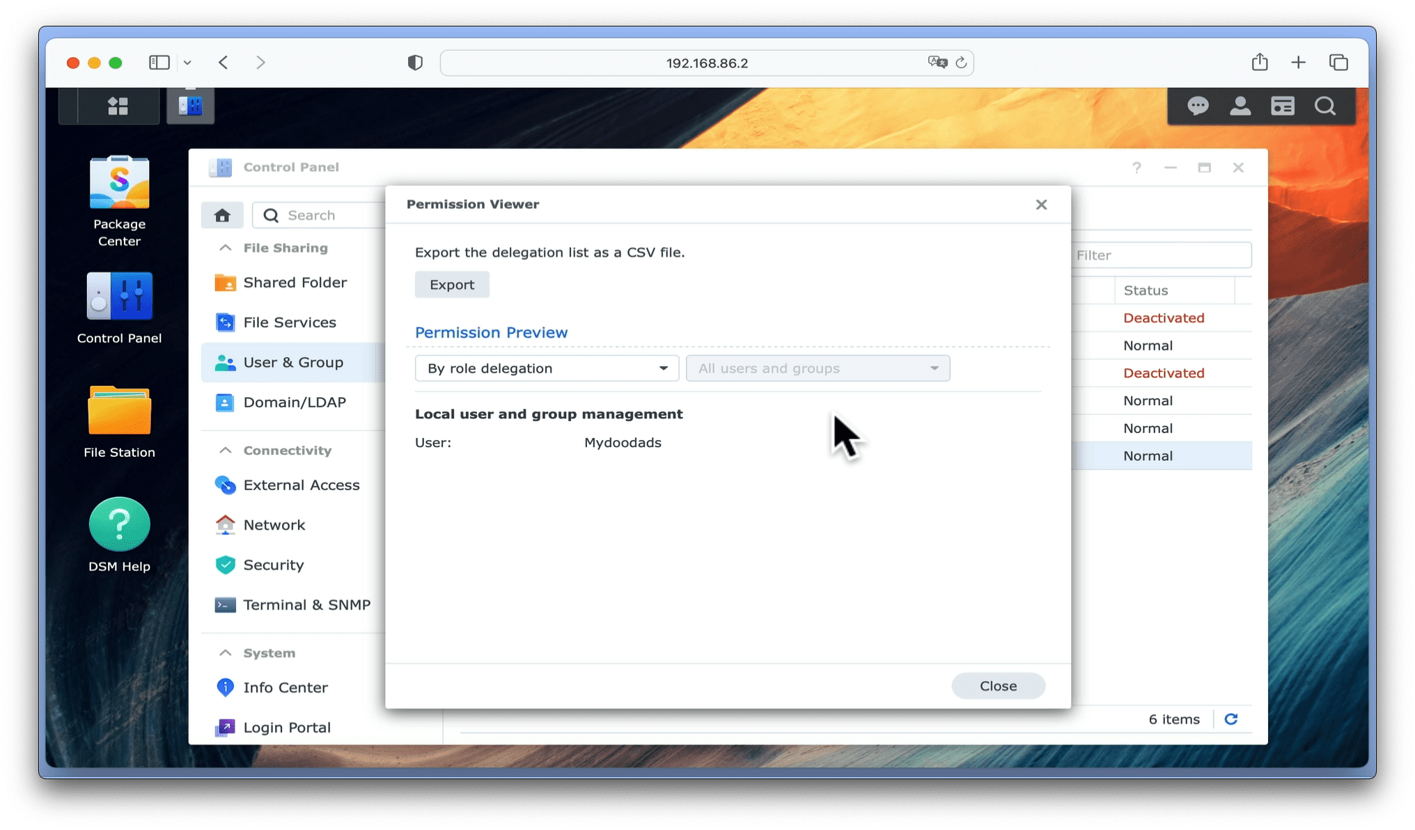 Synology NAS Delegate