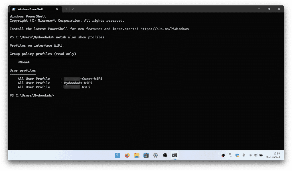 clear wifi profile Windows terminal