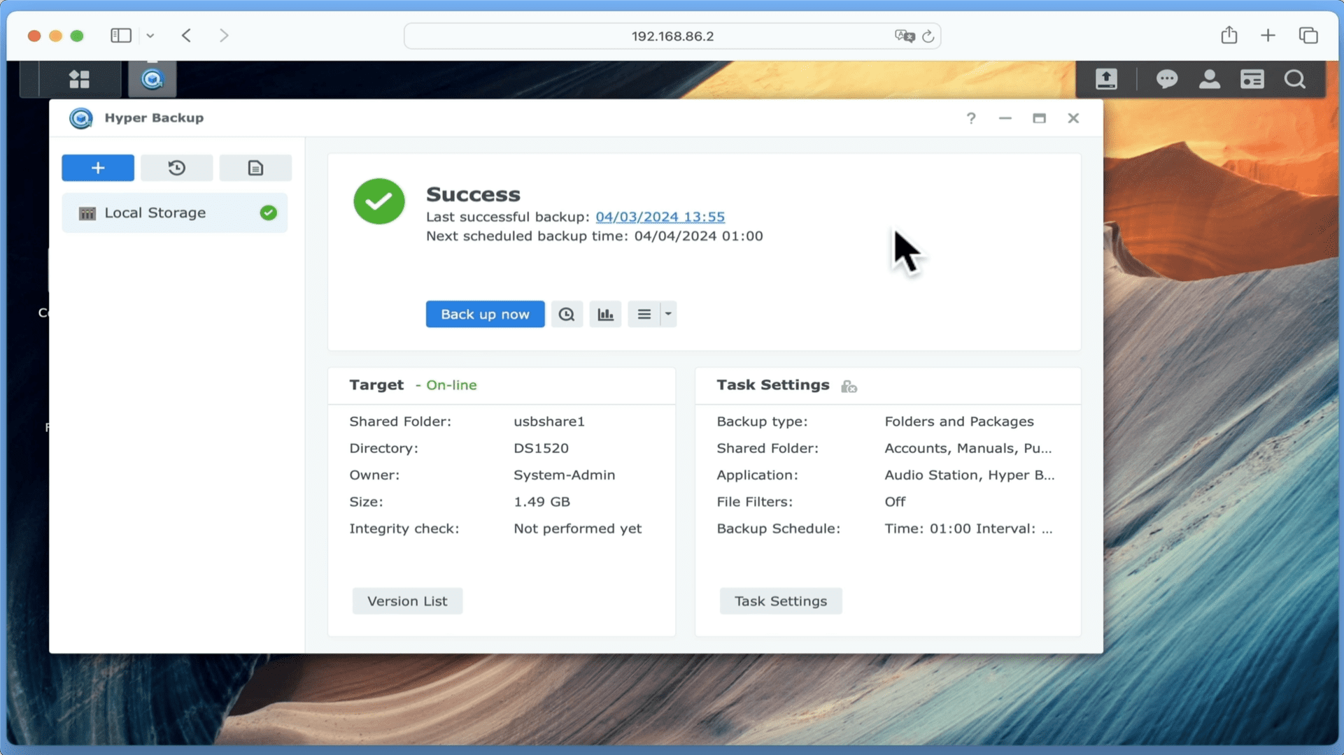 Synology Hyper Backup